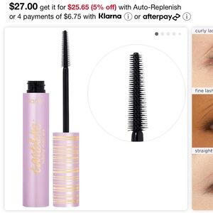 Tartelette tubing mascara, black, new and unopened